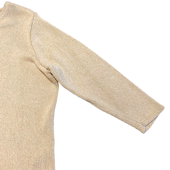 Vintage L.L. Bean Cardigan Sweater Plus Size 1X Oatmeal Heavyweight Cabin Cotton - Picture 6 of 9